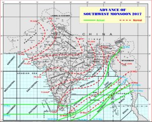 IMD's monsoon map for 2017 (Source: IMD)